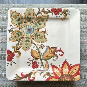 Floral Square Plate